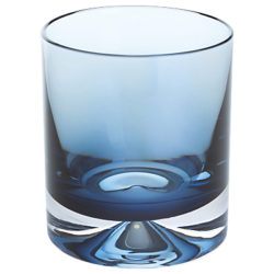 Dartington Crystal Dimple 50th Ink Blue Old Fashioned Tumbler, Set of 2
